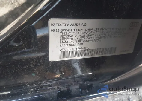 2023 Audi A3 Premium 40 Tfsi Quattro S Tronic z USA, uszkodzony, nr VIN WAUGUDGY8PA148243